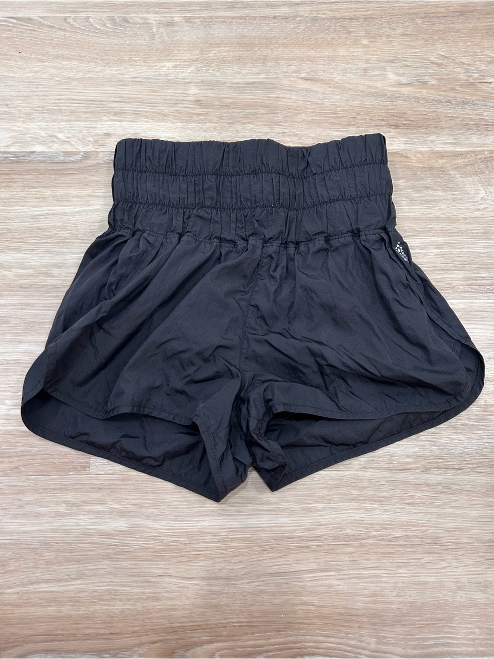 Black Free people movement shorts